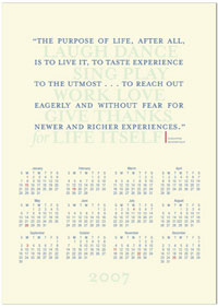 2007 Calendar Broadside