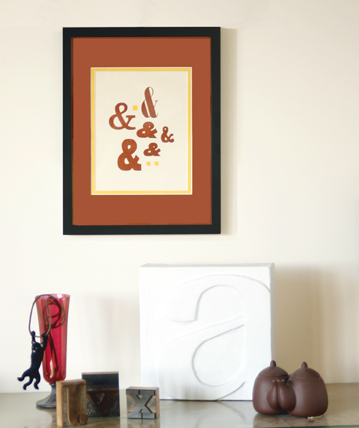 Ampersand framed in my studio