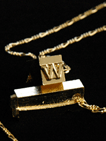 Gold Letterpress Necklace