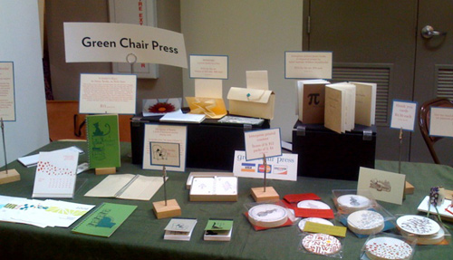 My table at the Pyramid Atlantic Book Fair