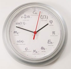 Geeky math clock