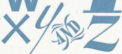 Detail of Blue Alphabet