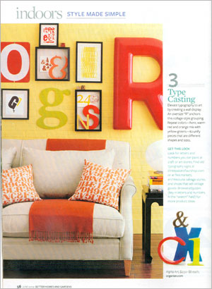 My prints in Better Homes and Gardens