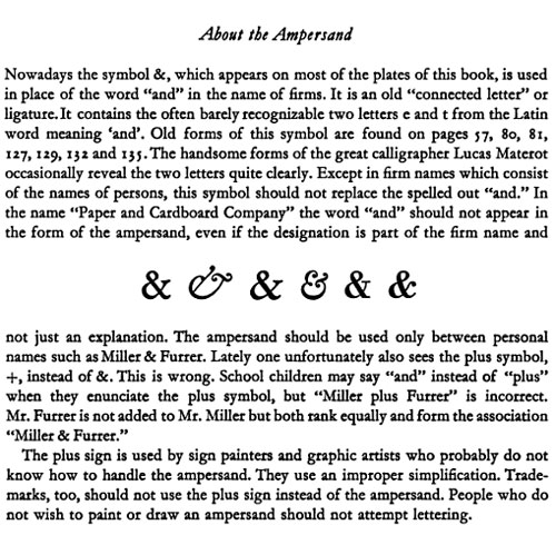 Tschichold on Ampersands