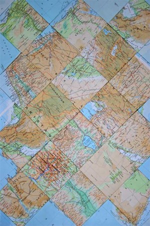 Quilt made from maps