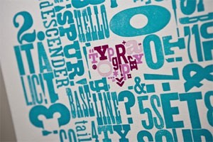 I Heart Typography Poster