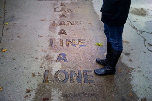 Concrete Poetry in bpNichol Lane in Toronto