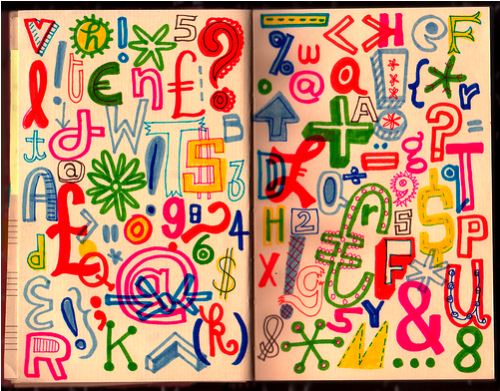 Linzie Hunter’s lettering sketchbook