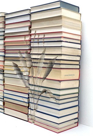 Book carving by Kylie Stillman