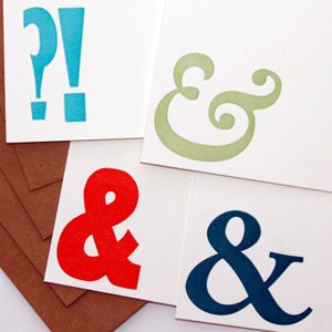 Ampersand Notecards