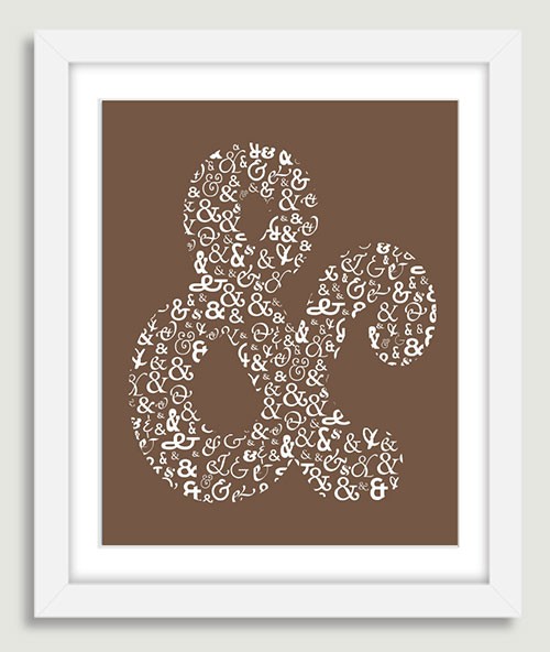 Ampersand Shape Poster by Green Chair Press