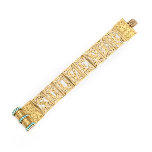 Book bracelet, English, circa 1875.