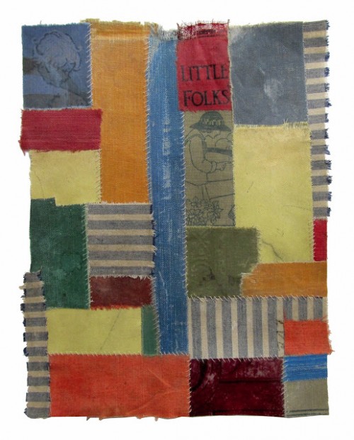 Suzanna Scott’s art quilt from book covers