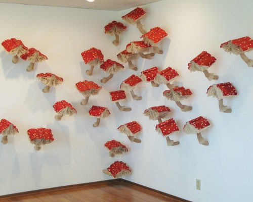 Melissa Jay Craig’s mushroom book installation