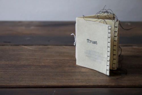 Kat Howard's miniature book 'Trust/Taunt'