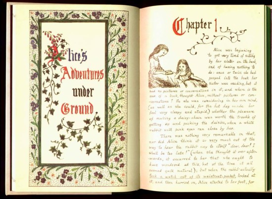 Original manuscript of Alice in Wonderland