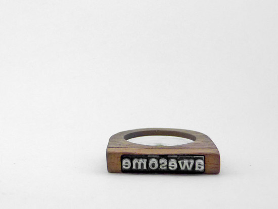 Ruth Abbott's letterpress ring