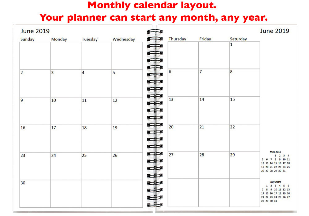 Personalized Monthly Planner Notebook Personalized Monthly Planner Notebook